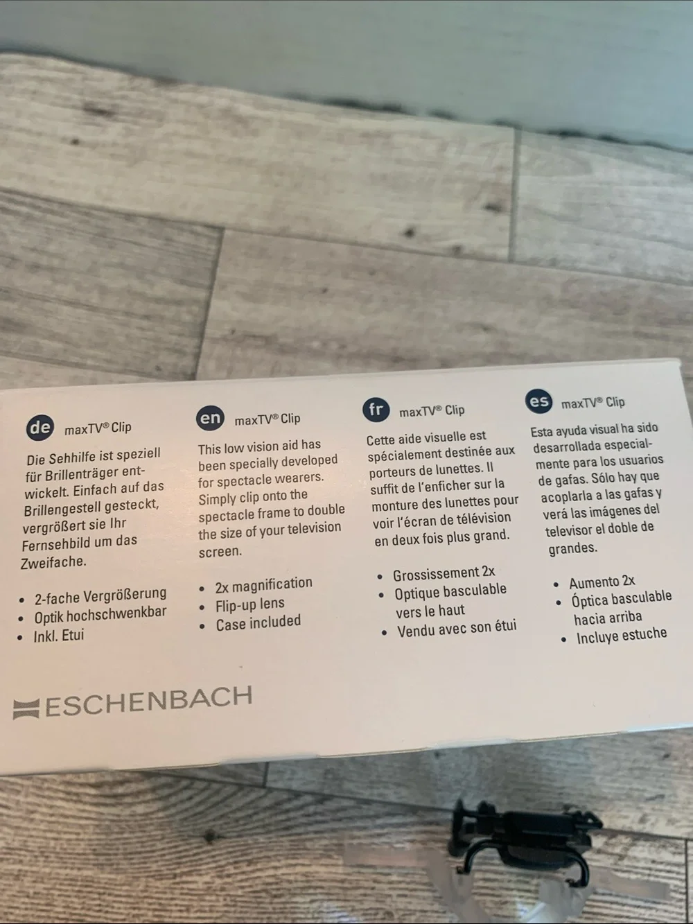 Eschenbach Clip on Glasses Max Detail 23g Magnification w/ case Brand New